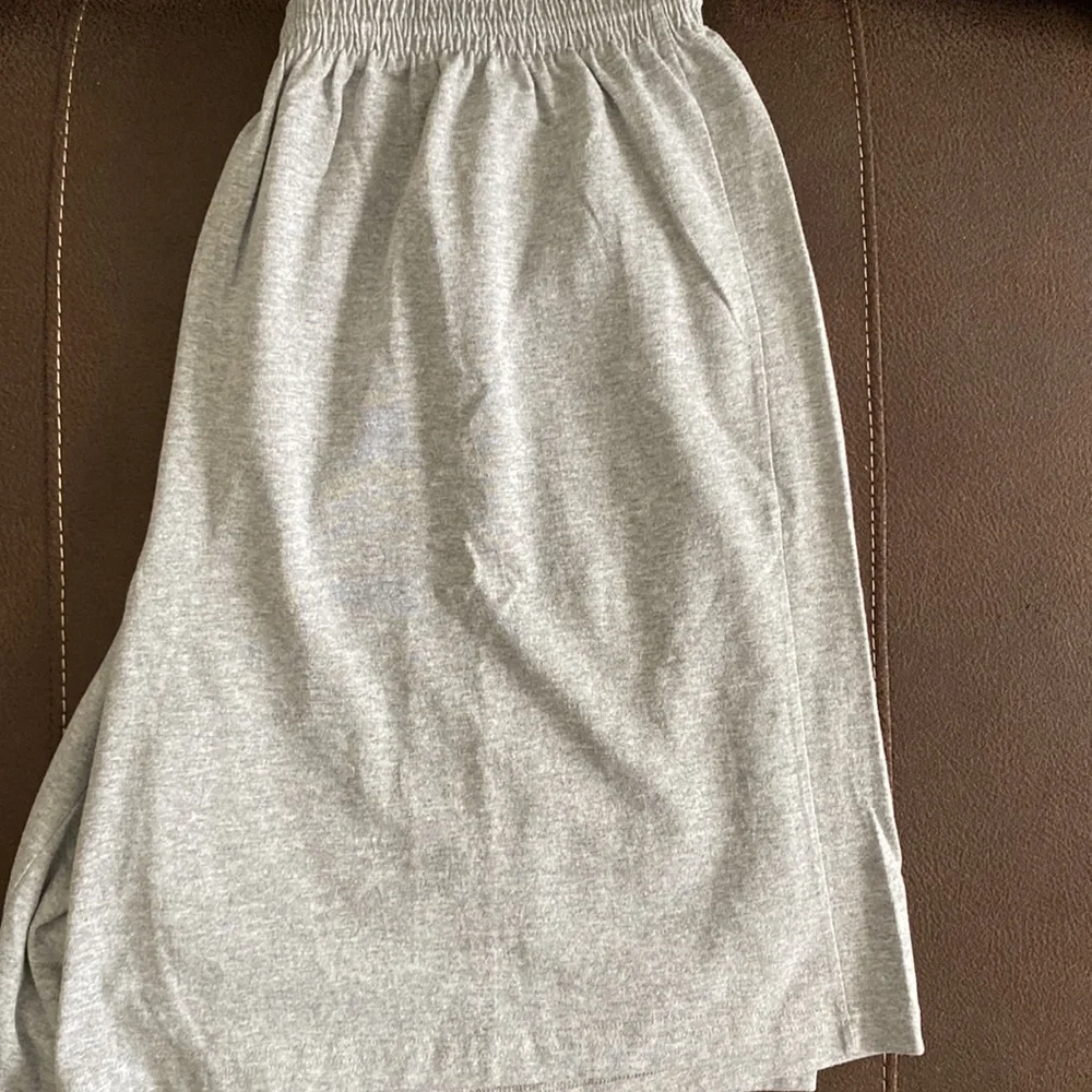 Mens Augusta sportswear Cotton Athletic shorts XL gray elastic waist